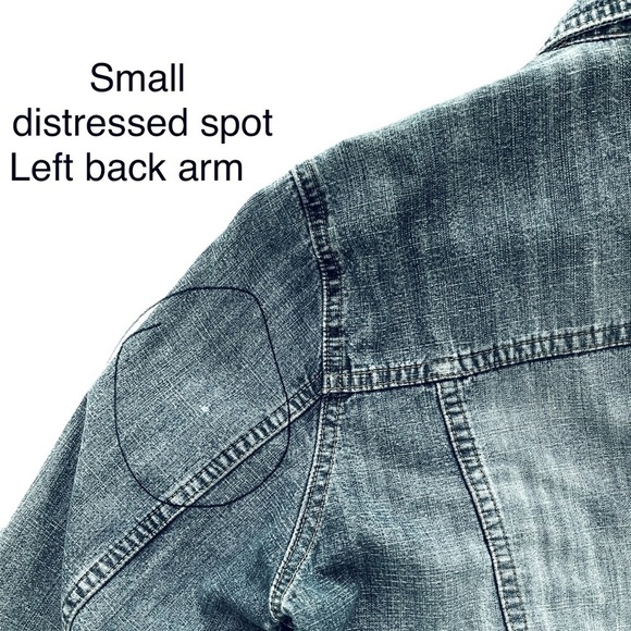 Contrast Jean Jacket. Lightweight Jean Jacket. Soft Comfy Denim Coastal. LARGE - Picture 9 of 12